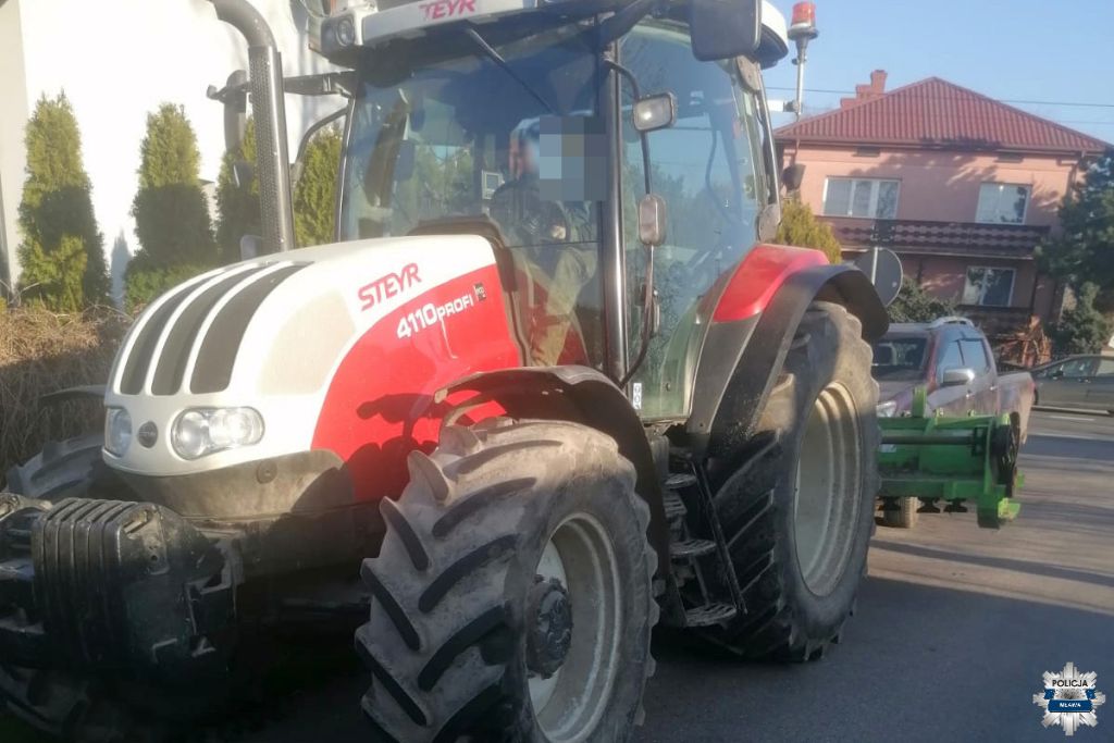 zderzenie, ciągnik, motocykl, ranny motocyklista