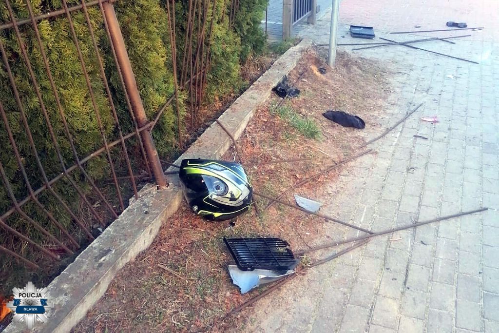 zderzenie, ciągnik, motocykl, ranny motocyklista
