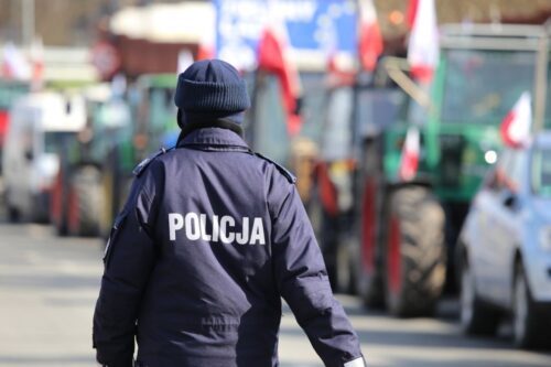 starcie, rolnicy, policja, nagana