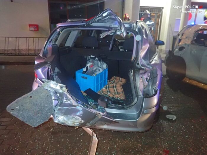 kolizja, zderzenie, ciągnik, auto