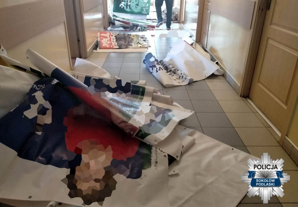 banery, banery wyborcze, kradzież, małżeństwo