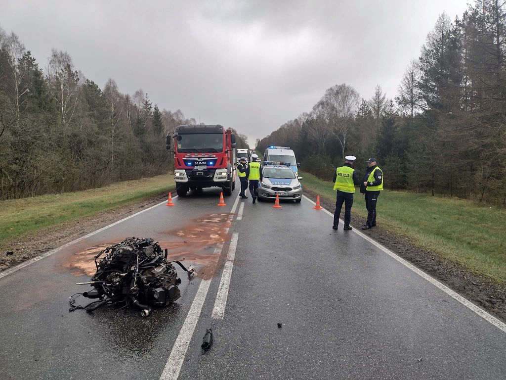 kpp szczecinek, wypadek, zdarzenie drogowe, zderzenie, ciągnik