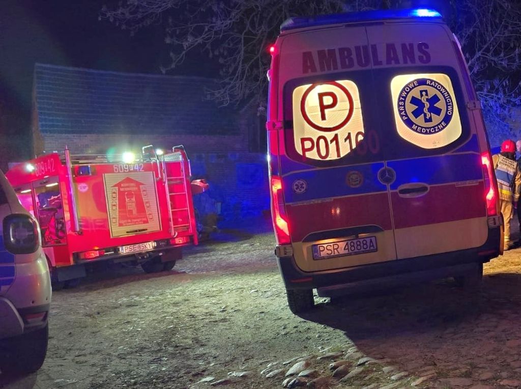 akcja ratunkowa, gospodarstwo, śmierć mężczyzny, zgon