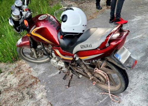 wypadek, zdarzenie drogowe, motorower, motorowerzysta