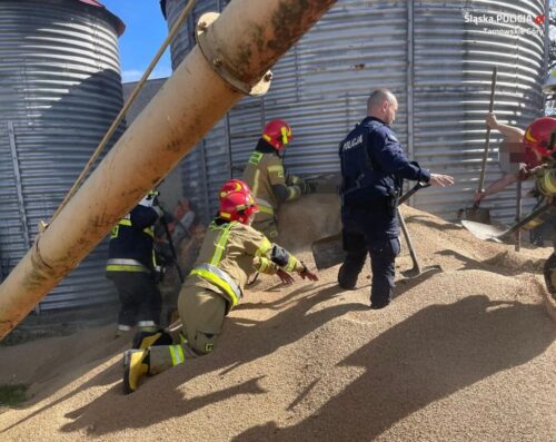 wypadek, zdarzenie, silos, zbiornik, zboże, śmierć mężczyzny