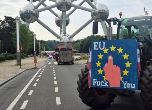 protest rolników, bruksela, ue, zielony ład