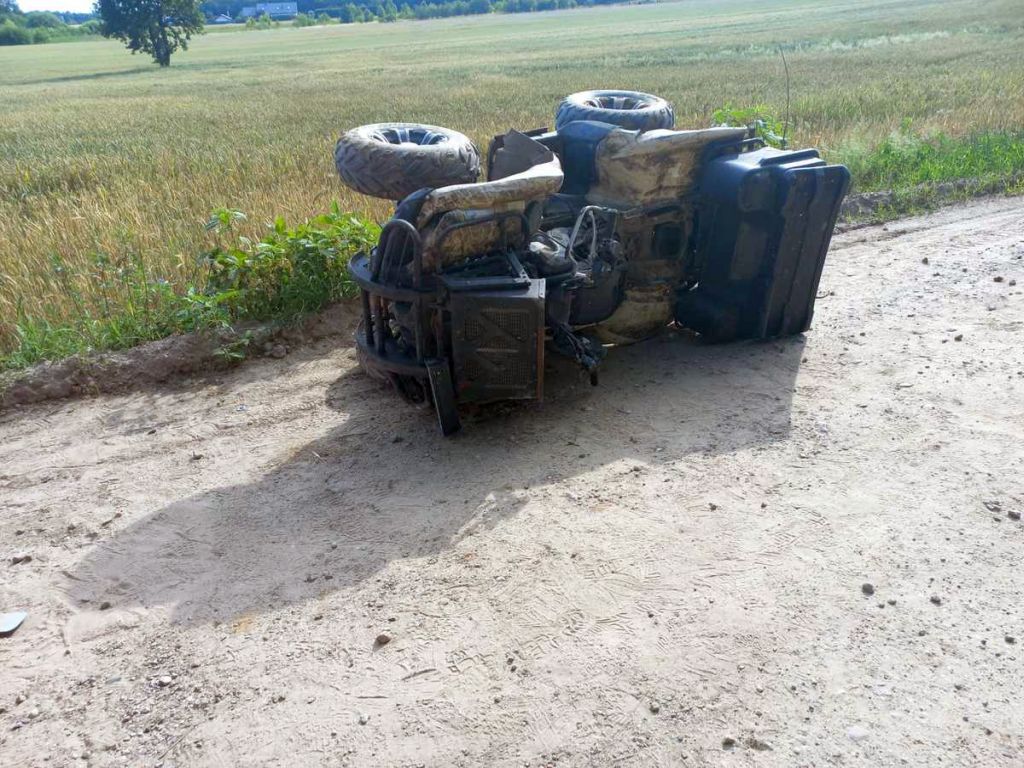 wypadek, quad, śmierć mężczyzny, droga polna