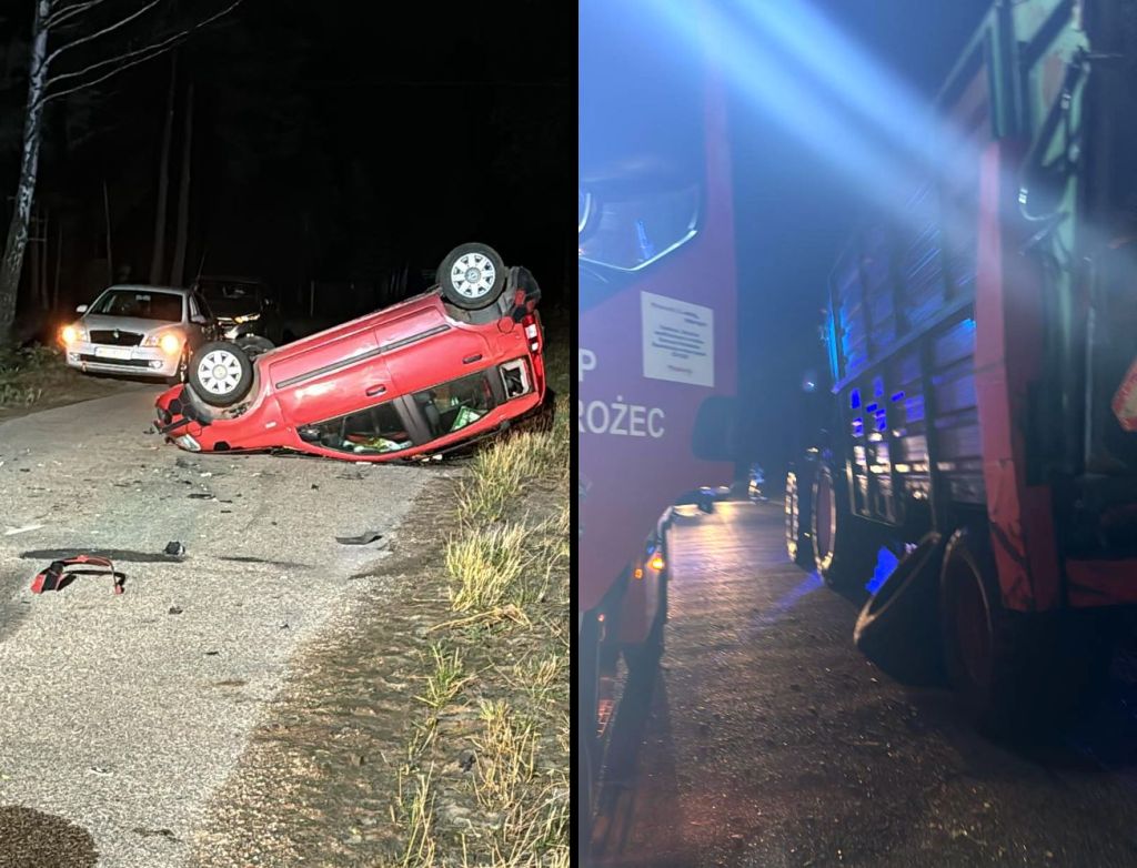 zderzenie, ciągnik, auto, fiat