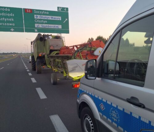 droga ekspresowa, ekspresówka, kombajn, kombajnista, mandat