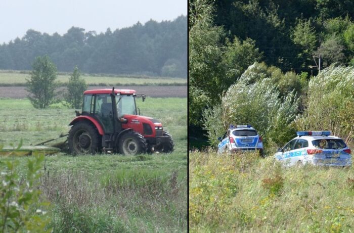 koszenie trawy, traktorzysta, zwłoki, śmierć mężczyzny