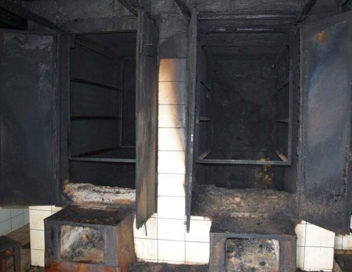 pożar, zakład mięsny, wędzarnia, wędzenie