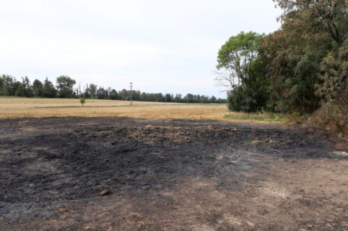 pożar, seria pożarów, podpalenia, słoma