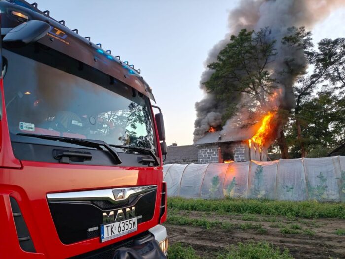 pożar, suszarnia, suszarnia tytoniu, tytoń