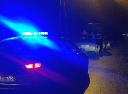 kolizja, ciągnik, auto, pijany traktorzysta