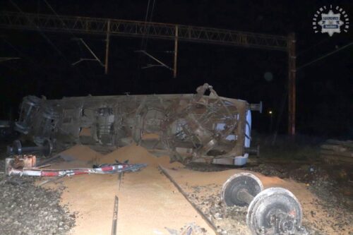 prokuratura, wypadek kolejowy, wykolejony pociąg, zboże