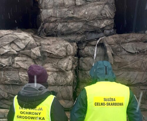 kas, kontrola, ciężarówka, odpady, agrowłóknina