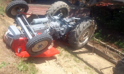 wypadek, wywrócony ciągnik, śmierć traktorzysty, śmierć kierowcy