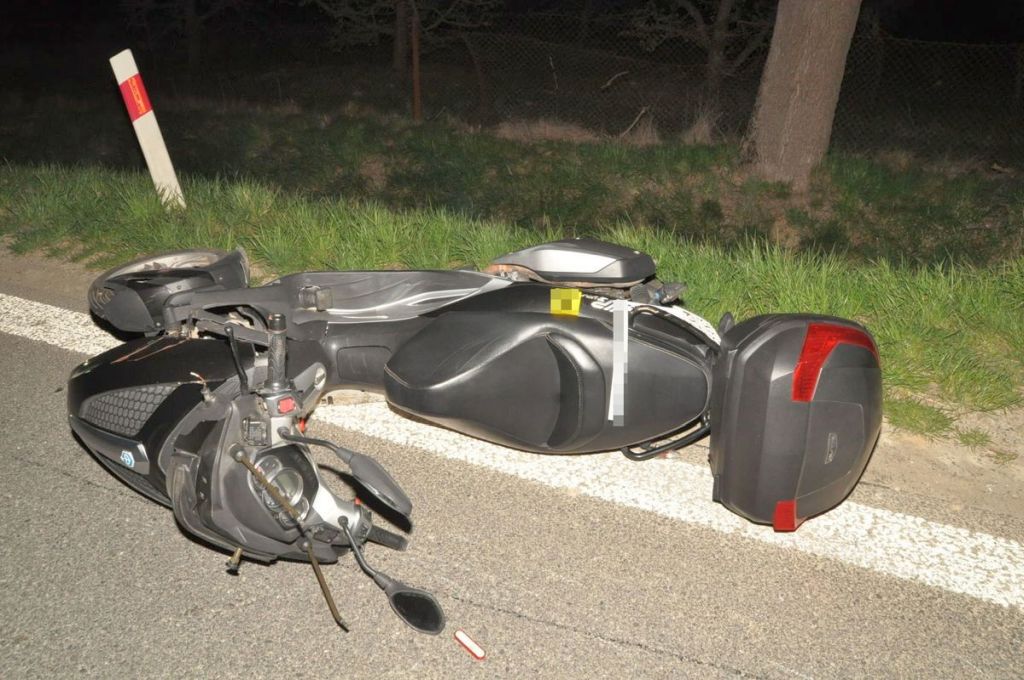 zderzenie, ciągnik, opryskiwacz, motocykl