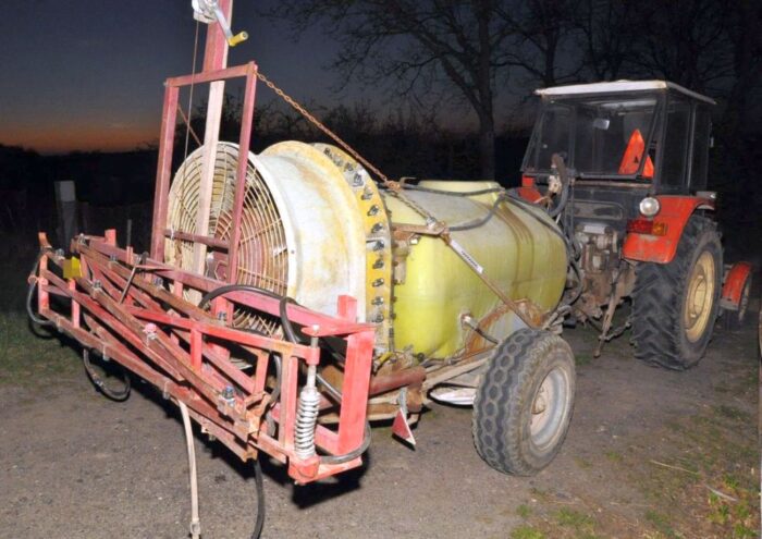 zderzenie, ciągnik, opryskiwacz, motocykl