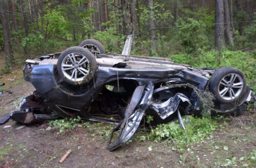 wypadek, wyprzedzanie, auto, łoś, śmierć kierowcy, ofiary wypadku