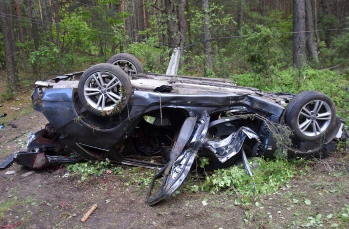 wypadek, wyprzedzanie, auto, łoś, śmierć kierowcy, ofiary wypadku