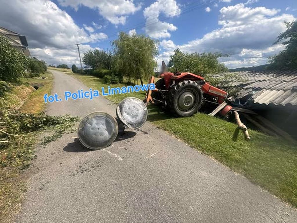 prace polowe, wypadek, ciągnik rolniczy, pijany traktorzysta