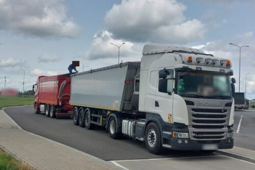 witd lublin, kontrola, ważenie pojazdów, ciężarówka, kukurydza