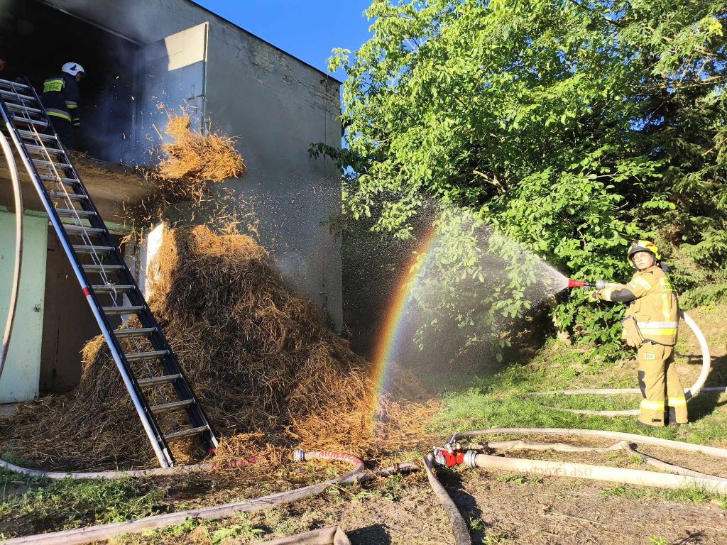 pożar, kurnik, hodowla kur, akcja gaśnicza