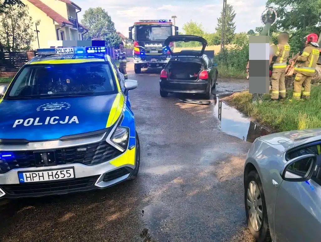 kolizja, zderzenie, ciągnik, auto