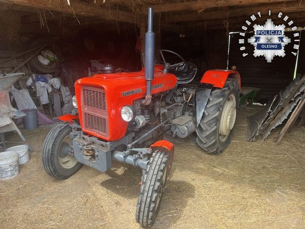 kradzież ciągnika, skradziony ciągnik, sprzedaż ciągnika, zatrzymanie