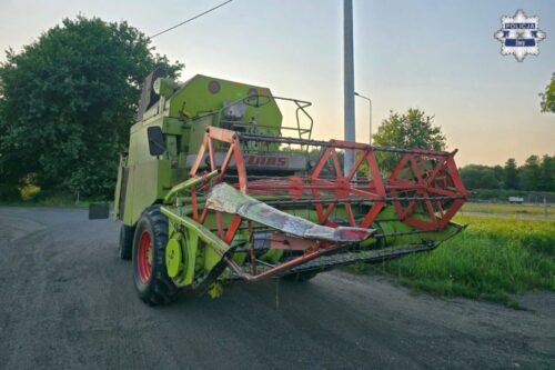 kpp żory, kontrola drogowa, kombajn, pijany kierowca