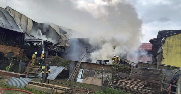 pożar, gospodarstwo, akcja gaśnicza, inwentarz