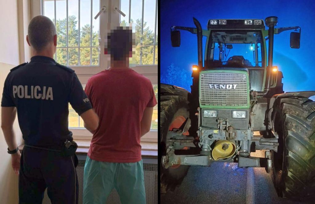 pijany traktorzysta, brak uprawnień, naruszenie nietykalności, uderzenie