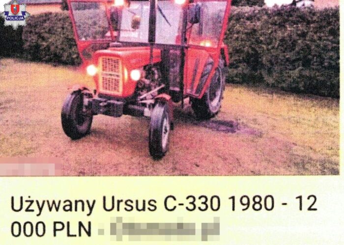 oszustwo, ciągnik, oferta, przedpłata