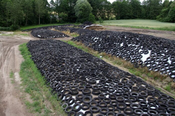 krir, opony w gospodarstwach, zużyte opony, pryzmy