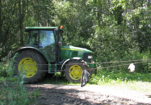 wypadek, las, ciągnik, przejechanie