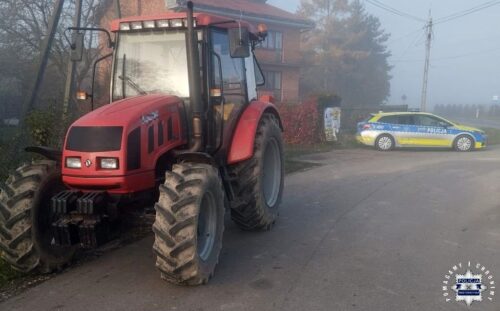 drogówka, ciągnik, pijany traktorzysta, pijany kierowca