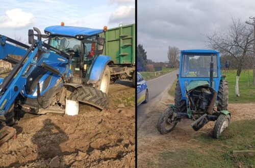 kolizja, zderzenie, ciągnik, oc