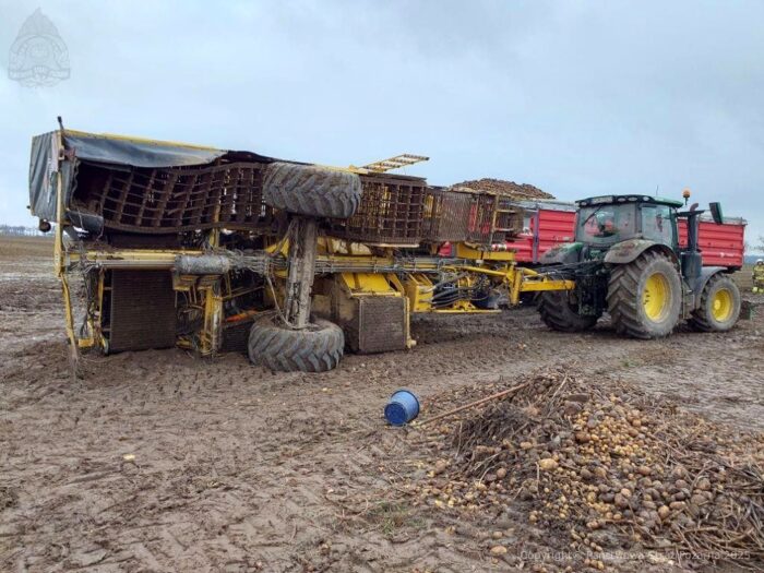 wykopki, ziemniaki, kombajn, ranne kobiety