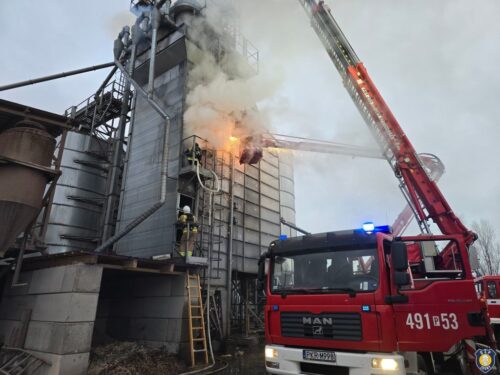pożar, suszarnia, kukurydza, suszenie kukurydzy
