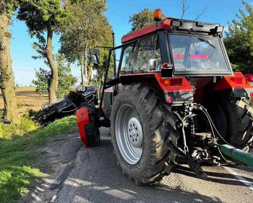 zderzenie z ciągnikiem, śmiertelny wypadek