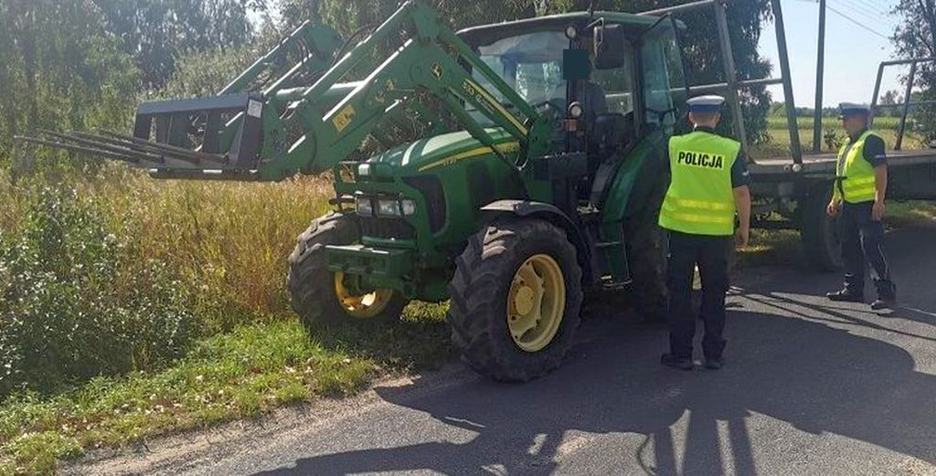 policjanci kontrole rolnicy, drogówka