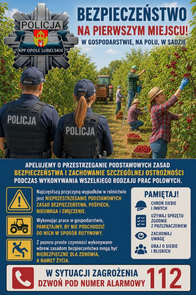 bezpieczeństwo w rolnictwie, prace polowe