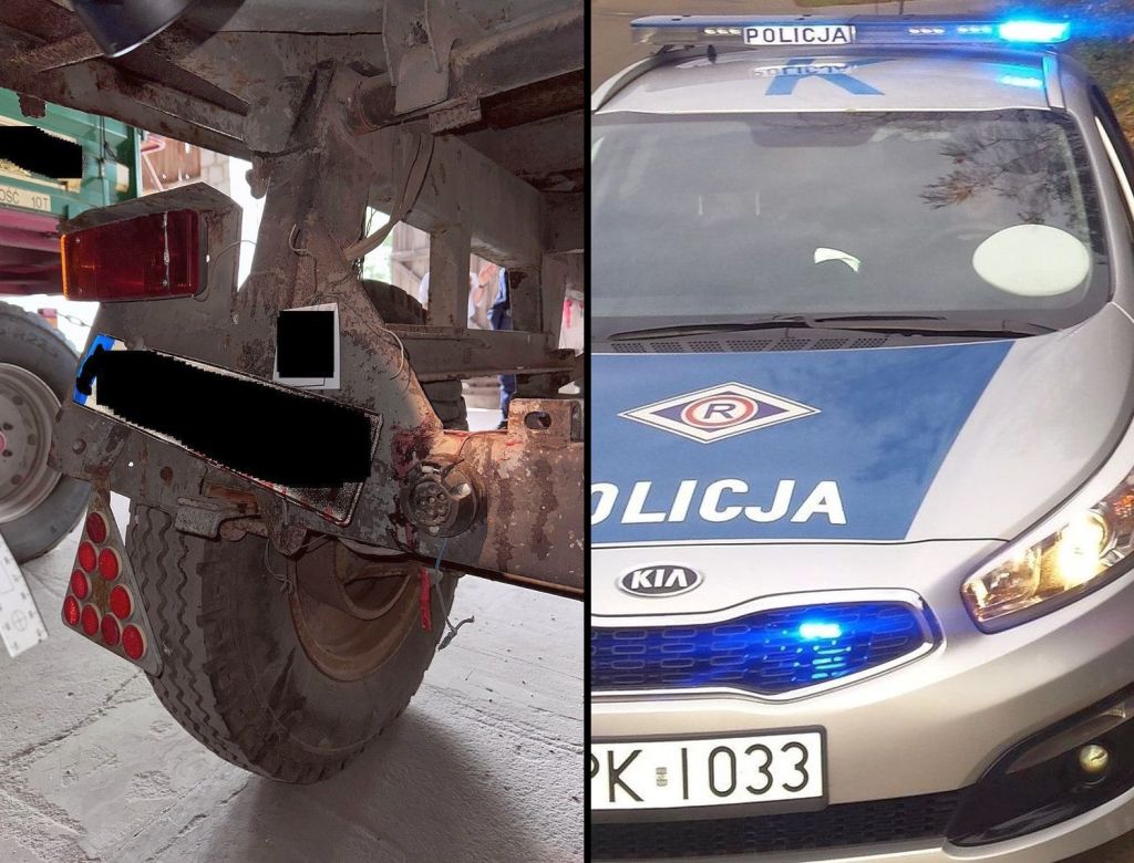 przygniecenie przyczepa, wypadki w rolnictwie