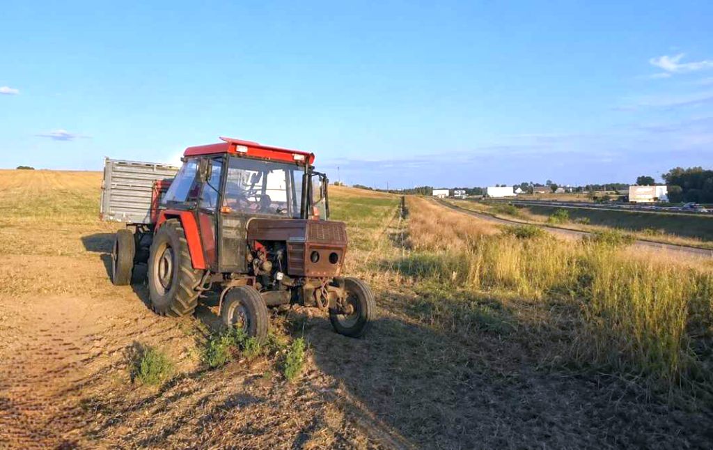 traktorzysta promile, ciągnik na polu