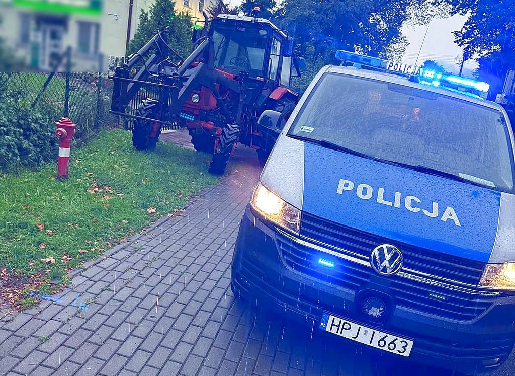 pijany traktorzysta, kontrola traktorzysty