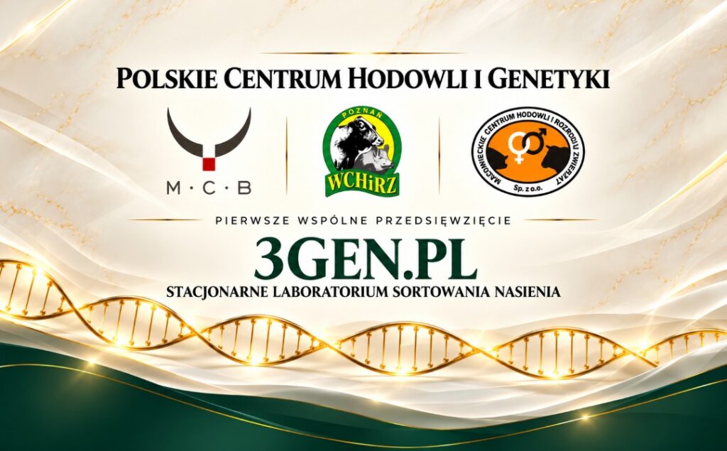 Polskie Centrum Hodowli i Genetyki, genetyka bydła, nasienie seksowane, hodowla bydła mlecznego, 3GEN.PL, inseminacja bydła, biotechnologia, WCHIRZ, MCB, MCHiRZ
