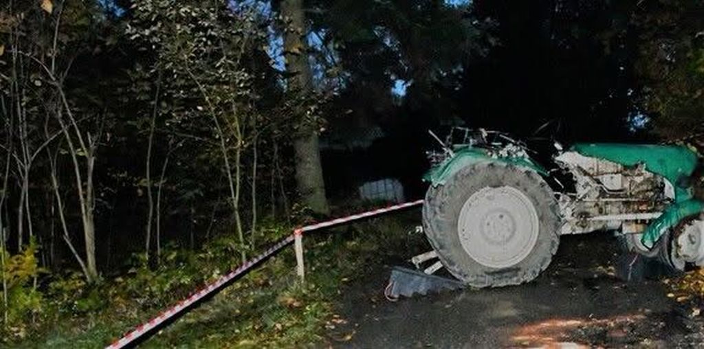 przygnieciony ciągnikiem, wypadek ciągnik